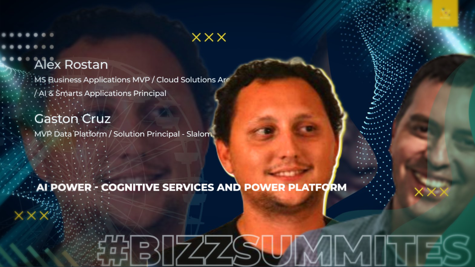 Álex Rostán, compartió cartel con Gastón Cruz para hablar de "AI Power: Power Platform , Power BI API & Cognitive Services"