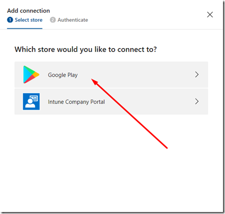 02 - Mobile Center - Add Connection Google Play