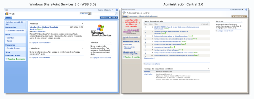 Windows SharePoint Services 3.0 y Administración Central